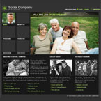 Social website flash template