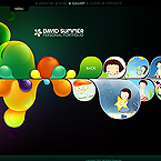 Lovely bulbs flash CMS v3 personal design portfolio