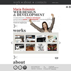 Business style web design XML flash portfolio