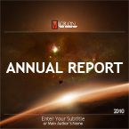 Space annual report PowerPoint template