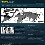 UniGroup marketing Flash CMS template