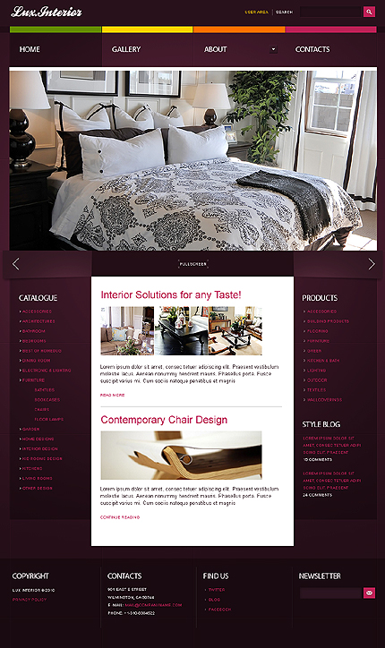 Luxurious Interior Flash Joomla Template