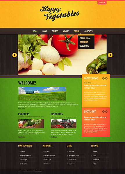 Happy Vegetables Drupal Theme