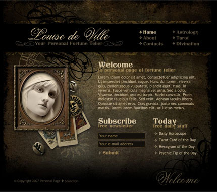 Fortune teller flash template