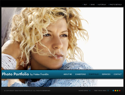 Photographer website CMS v2 flash template