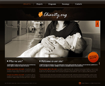 Charity XML flash template