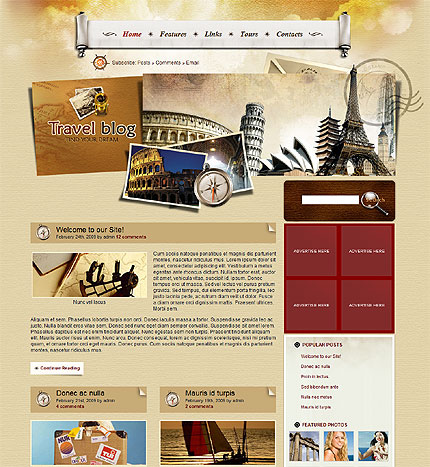 Travel blog wordpress theme