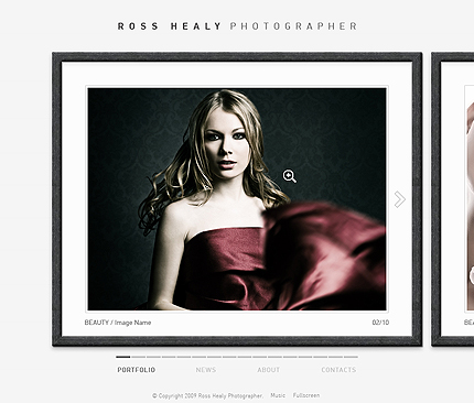 Frame style CMS v3 photo portfolio