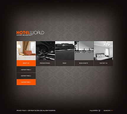 Hotel world full XML flash template