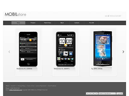 Mobil Fancy CMS Flash template