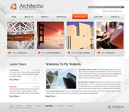 Architecture Flash CMS Template