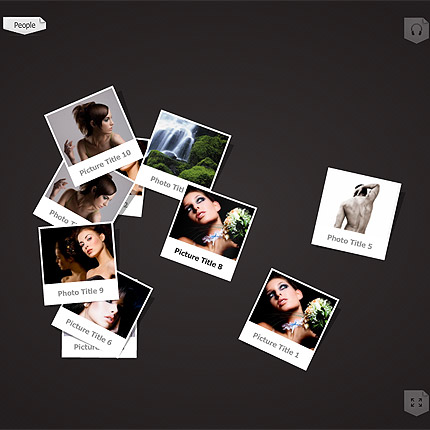 Photo slides gallery Flash CMS portfolio