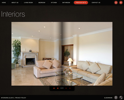 Interior studio flash CMS template