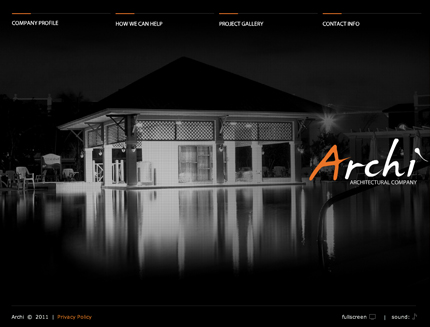 Archi design flash CMS template