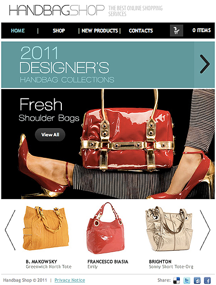 Handbag shop facebook template