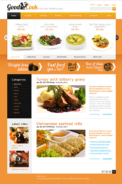 Good cook wordpress theme