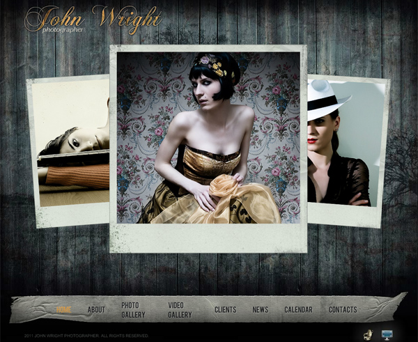 Photographer flash website template