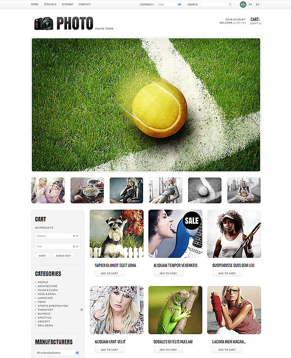 Photo Stock Prestashop Template