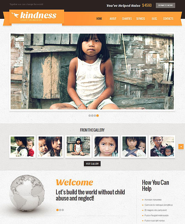 Charitable Organization Wordpress Theme