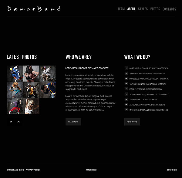 Dance Flash CMS Template