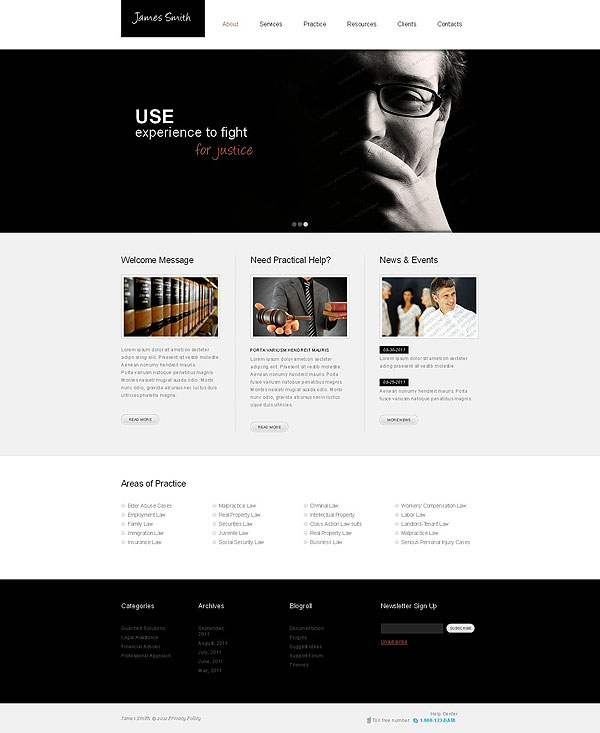 Legal Help Responsive Website Template