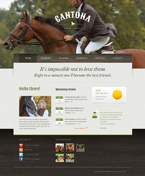 Horse Club Drupal Template