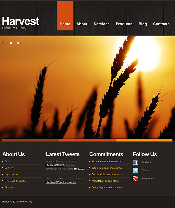 Agriculture 2.5 Joomla Template