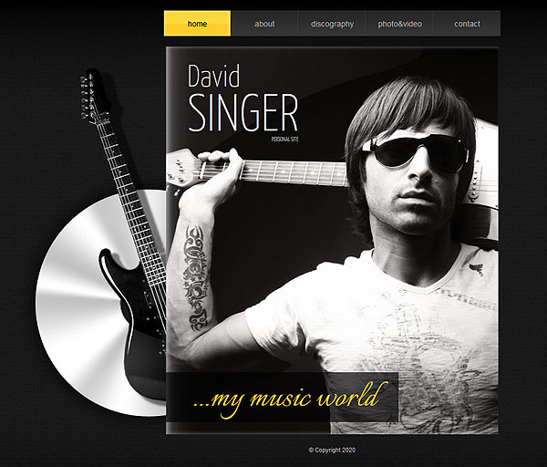 Singer Personal Website Template