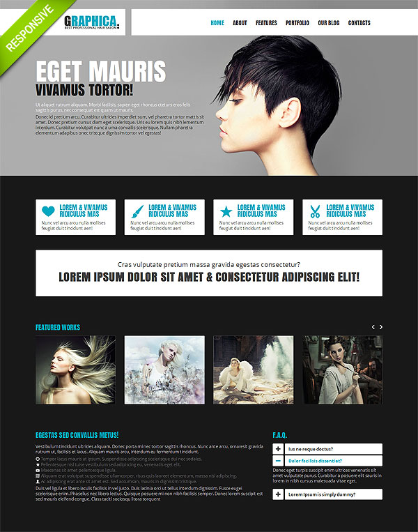 Hair Salon Twitter Bootstrap Template