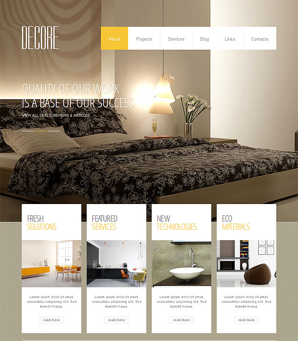 Interior Design Blog Wordpress Template