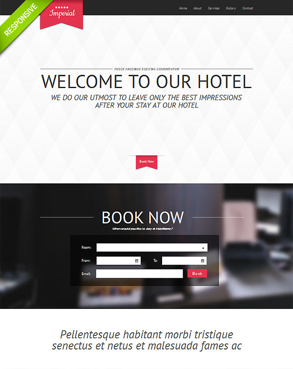 Hotel Responsive One Page Template