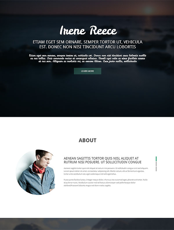 Responsive Portfolio with Parallax Template