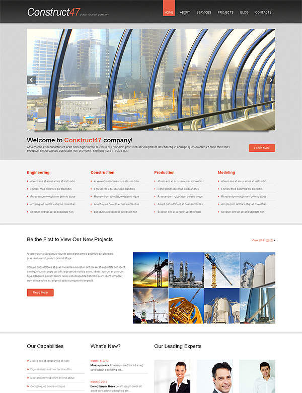 Construction Engineering Wordpress Template