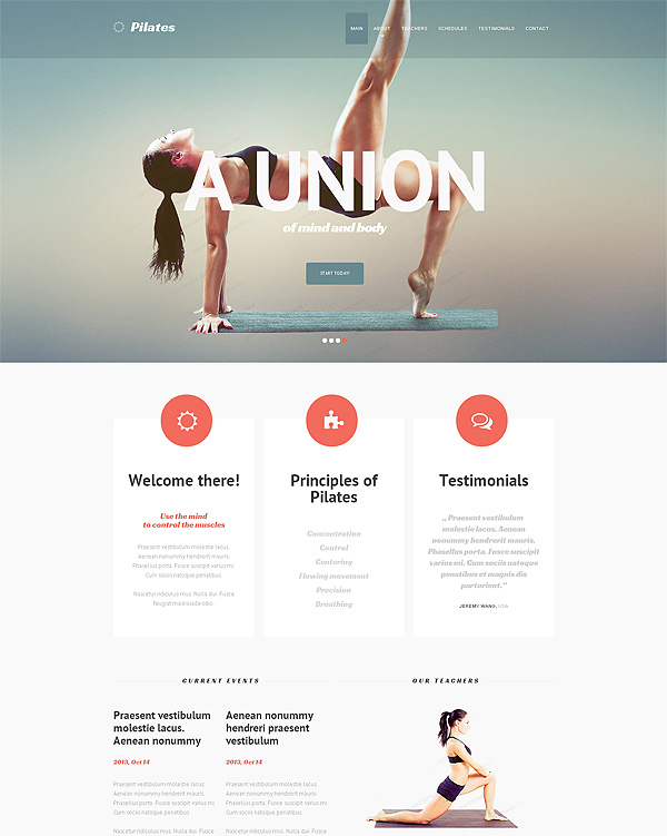 Pilates Web Template