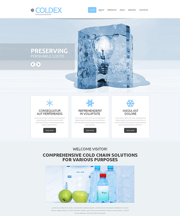 Cold Solutions Website Layout