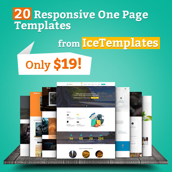 20 Premium Responsive One Page Templates