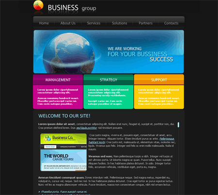 Business Group Flash CMS Template